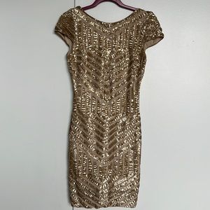 Gold Sequin Dress